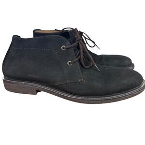 Lucky Brand Dark Brown Leather Suede Lace Up Chukka Ankle Boots Mens sz 12 M